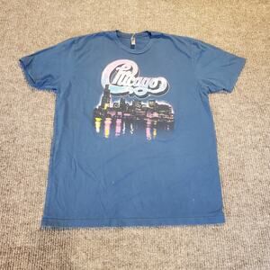 Chicago Band Tour 2017 T Shirt XL Blue Graphic Concert Tee Rock